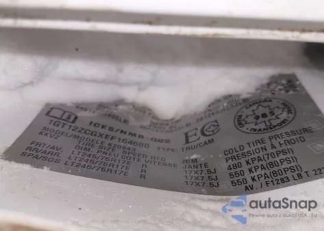 2014 GMC Sierra 2500Hd Work Truck z USA, uszkodzony, nr VIN 1GT12ZCGXEF164680